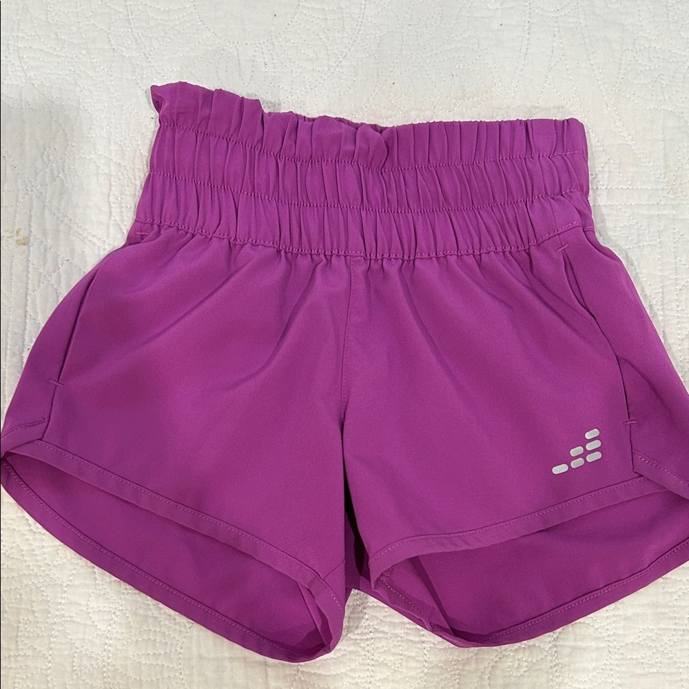 Girls High-Waist Pink Athletic Shorts